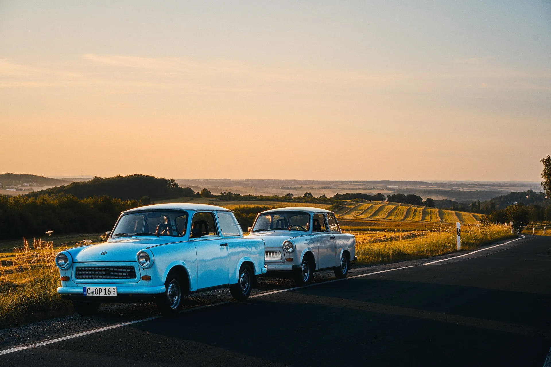 Himmelblauer Trabant 601 - Trabant Vermietung Chemnitz